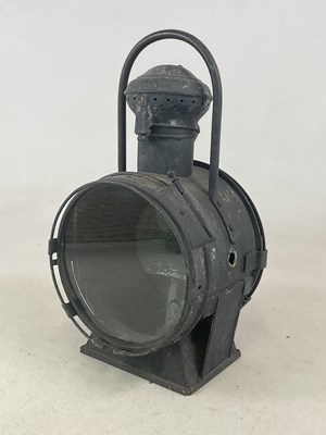 Lot 649 - A large early 20th century French railway lamp,...