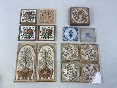 Lot 276 - MINTONS; a Victorian tile depicting the...