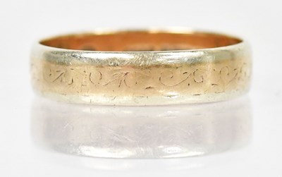 Lot 1316 - A 9ct yellow gold wedding band, size S, approx....
