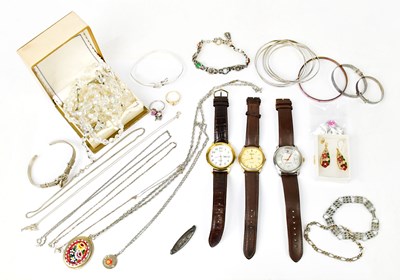 Lot 1541 - A collection of costume jewellery, to include...