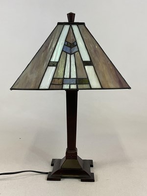 Lot 659 - A modern Tiffany style table lamp, height 49cm.