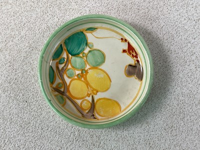 Lot 302 - CLARICE CLIFF; a 'Secrets' pin dish, signed...