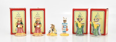 Lot 1613 - ROYAL DOULTON; six Bunnykins figures...