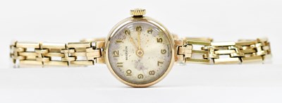 Lot 1596 - MARVIN; a 9ct yellow gold ladies' wristwatch,...
