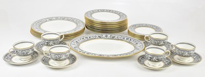 Lot 1694 - WEDGWOOD; a 'Black Florentine' pattern part...