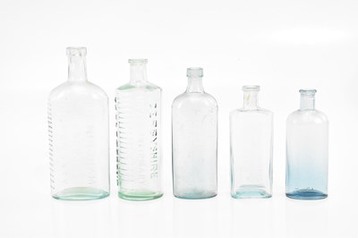 Lot 1431 - Five pharmaceutical poison bottles, various...
