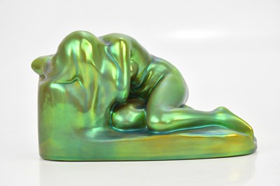 Lot 1562 - ZSOLNAY; an Art Deco figure of a female nude,...