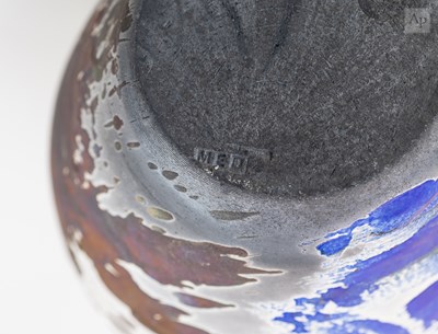 Lot 406 - MARTIN EVERSON DAVIS; a tall raku bottle...
