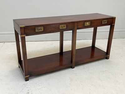 Lot 1107 - A reproduction military style two drawer...