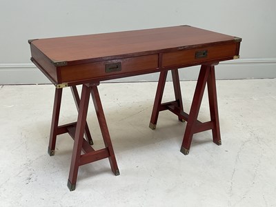 Lot 1117 - A reproduction military style two drawer...