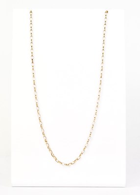 Lot 1457 - A 9ct yellow gold belcher link chain necklace,...