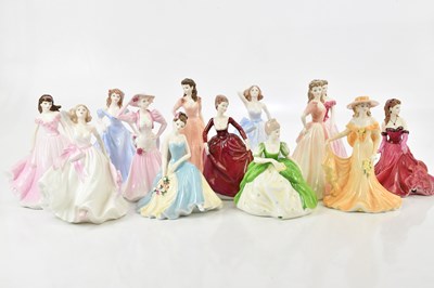 Lot 2452 - COALPORT; a collection of thirteen figures...