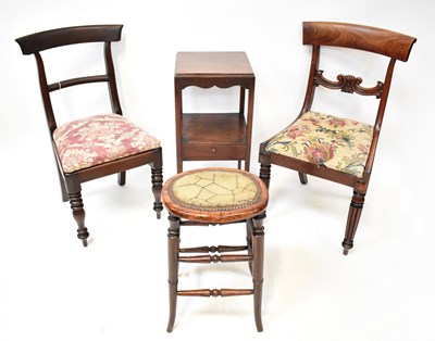 Lot 57 - Four items of furniture comprising a mahogany...