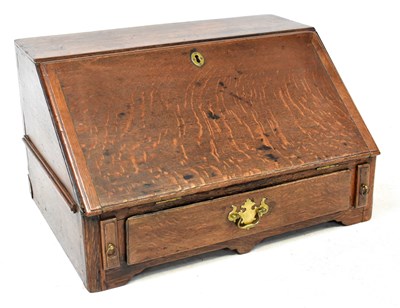 Lot 41 - A 19th century oak tabletop desk, with fall...