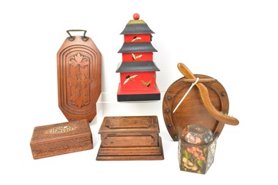 Lot 706 - Six items of woodenware, comprising a...