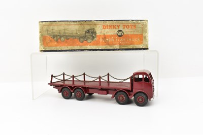 Lot 334 - DINKY; a 505 Foden Flat Truck with Chains,...