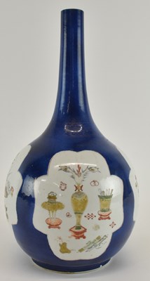 Lot 623 - A 19th century Chinese powder blue ground...