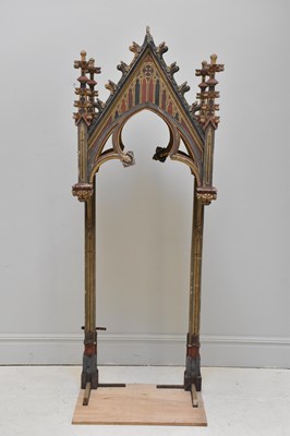 Lot 1081 - A 19th century European Gothic style painted...