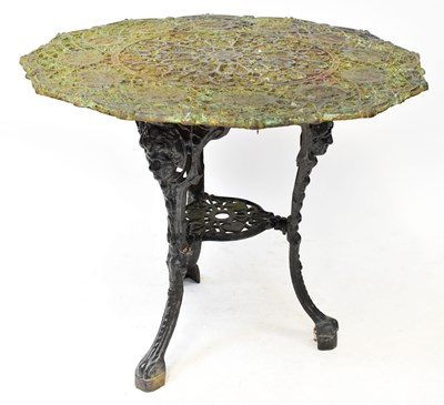 Lot 38 - A 19th century Falkirk cast iron zodiac table...