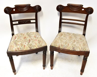 Lot 89 - Five Regency mahogany bar-back dining chairs,...