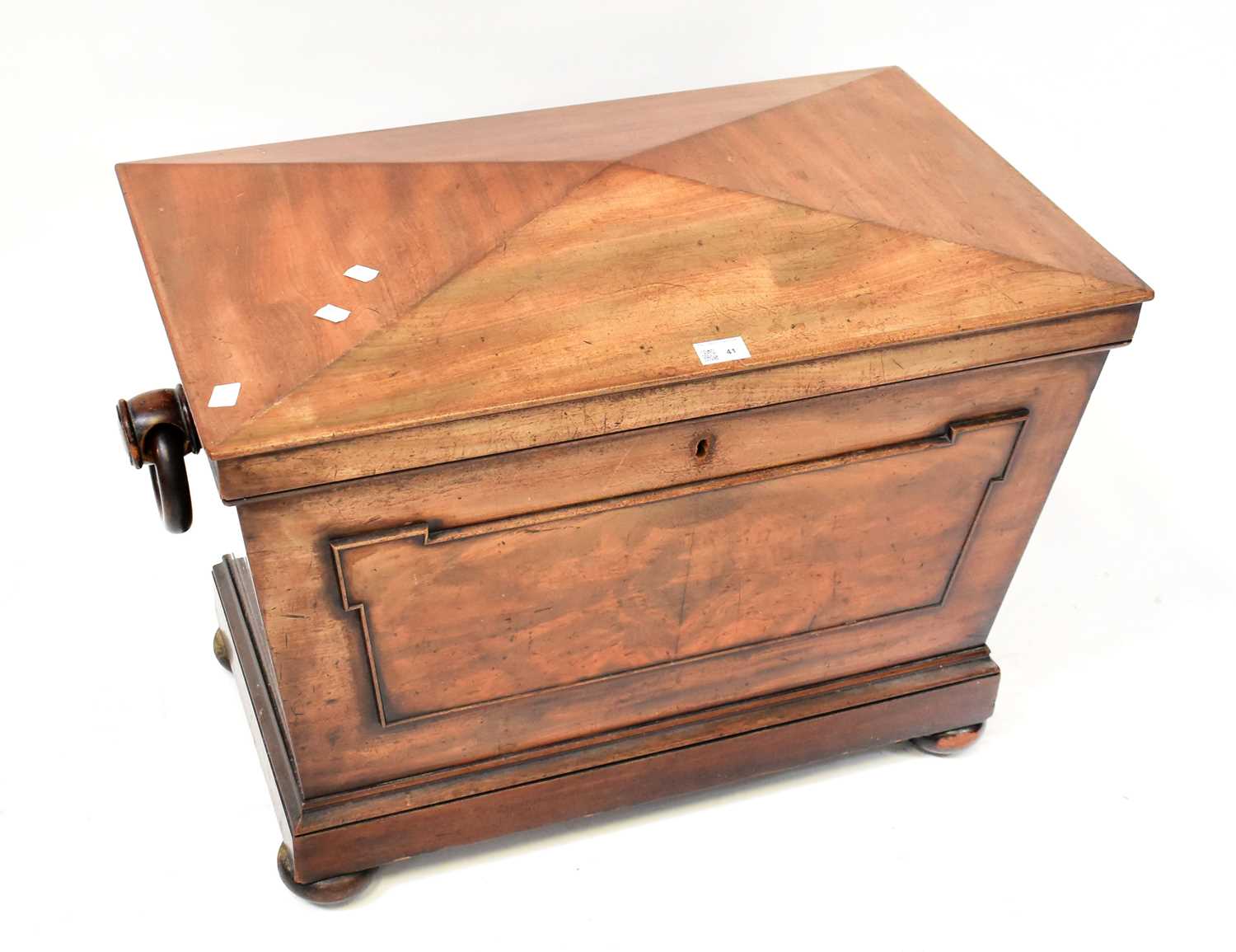 Lot 41 - A 19th century mahogany wine cooler of...