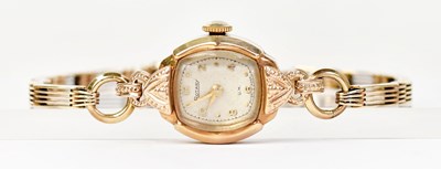 Lot 1590 - ROTARY; a 9ct gold cased ladies' wristwatch...