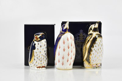 Lot 2429 - ROYAL CROWN DERBY; a group of three...