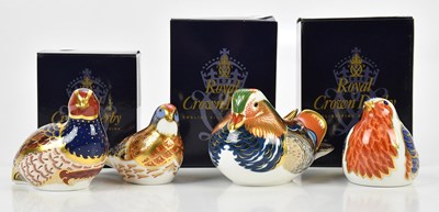 Lot 2465 - ROYAL CROWN DERBY; a group of four...