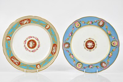 Lot 1688 - MINTON; two 19th century hand painted cabinet...