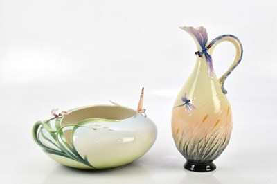 Lot 1644 - FRANZ; a dragonfly jug, height 32cm, and a...