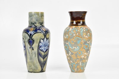 Lot 1670 - DOULTON LAMBETH; a Slater's Patent vase with...