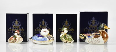 Lot 2464 - ROYAL CROWN DERBY; a collection of four...