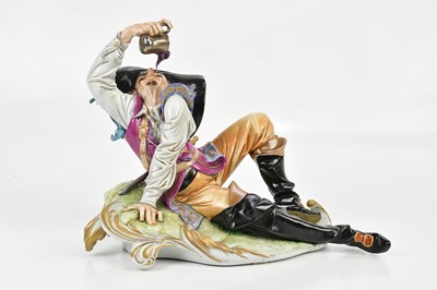 Lot 1591 - CAPODIMONTE; a 'Cyrano de Bergerac' figure,...