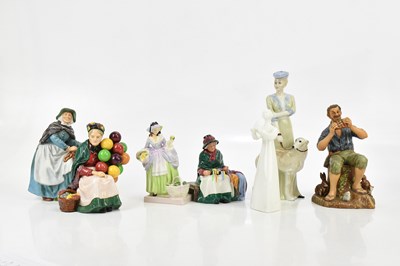 Lot 1578 - ROYAL DOULTON; seven figures comprising 'Old...