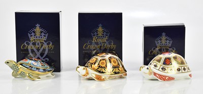 Lot 2460 - ROYAL CROWN DERBY; a group of three...