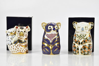 Lot 2467 - ROYAL CROWN DERBY; a collection of three...