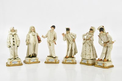 Lot 1576 - CAPODIMONTE; a collection of six figures...