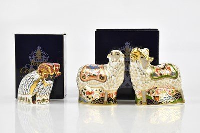 Lot 2470 - ROYAL CROWN DERBY; a collection of three...