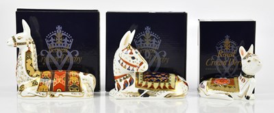 Lot 2431 - ROYAL CROWN DERBY; a collection of three...