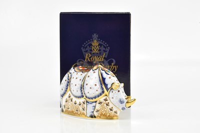 Lot 2434 - ROYAL CROWN DERBY; a 'White Rhino' limited...