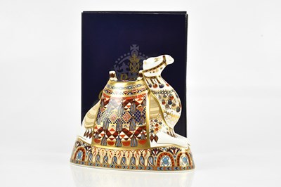 Lot 2442 - ROYAL CROWN DERBY; a 'Camel' paperweight, boxed.