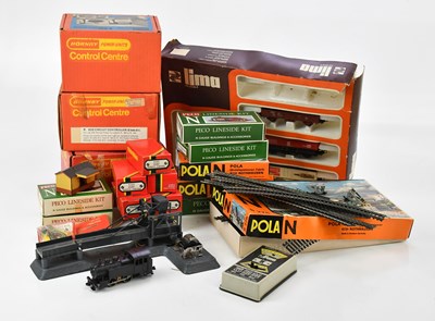 Lot 2161 - A collection of model railway track, rolling...