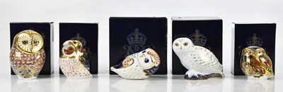 Lot 2438 - ROYAL CROWN DERBY; a collection of five...