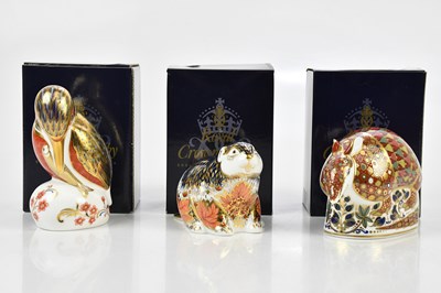 Lot 2440 - ROYAL CROWN DERBY; a collection of three...