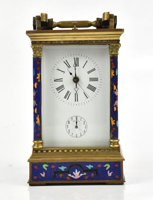 Lot 1266 - A reproduction cloisonné repeating carriage...