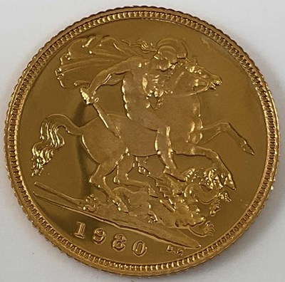 Lot 565 - An Elizabeth II proof half sovereign, 1980,...