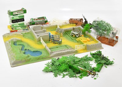 Lot 2130 - A farm playset with accesssories, mostly...