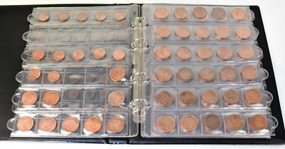 Lot 1211 - Three folders of UK half pence, one pence and...