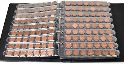 Lot 1211 - Three folders of UK half pence, one pence and...