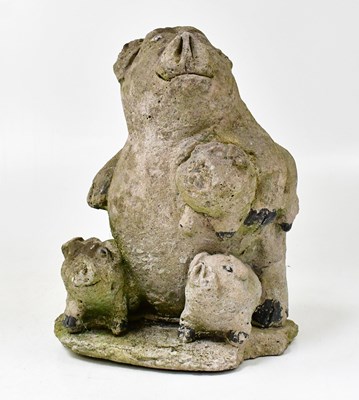 Lot 68 - A composite figure of a sow and piglets,...